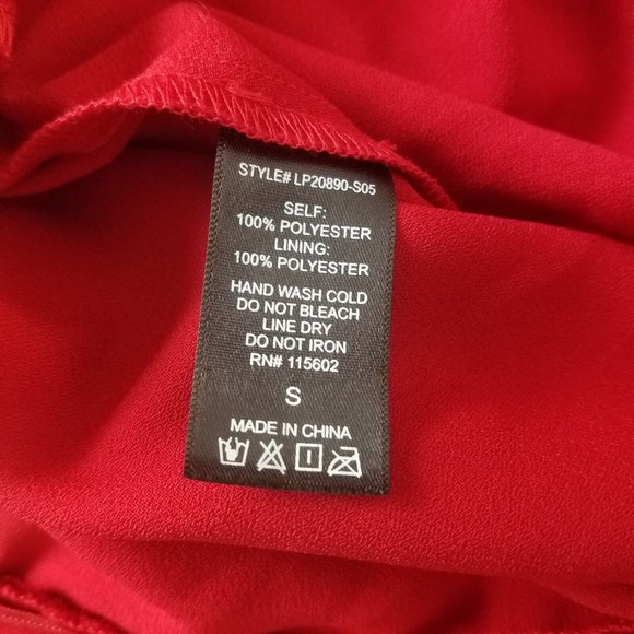 Lush Dress Womens Small Red Sleeveless Party Split Maxi Romper Halter Neck Zip - Picture 15 of 16